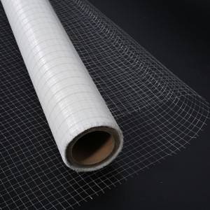 Fabrik mesh gentian kaca Laid Scrims untuk penebat aluminium foil